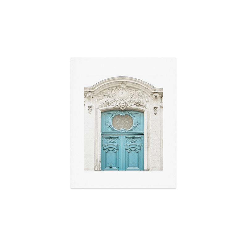 Blue Paris Door - Architecture Photograph, Travel Photography Art Print Gallery Image 1