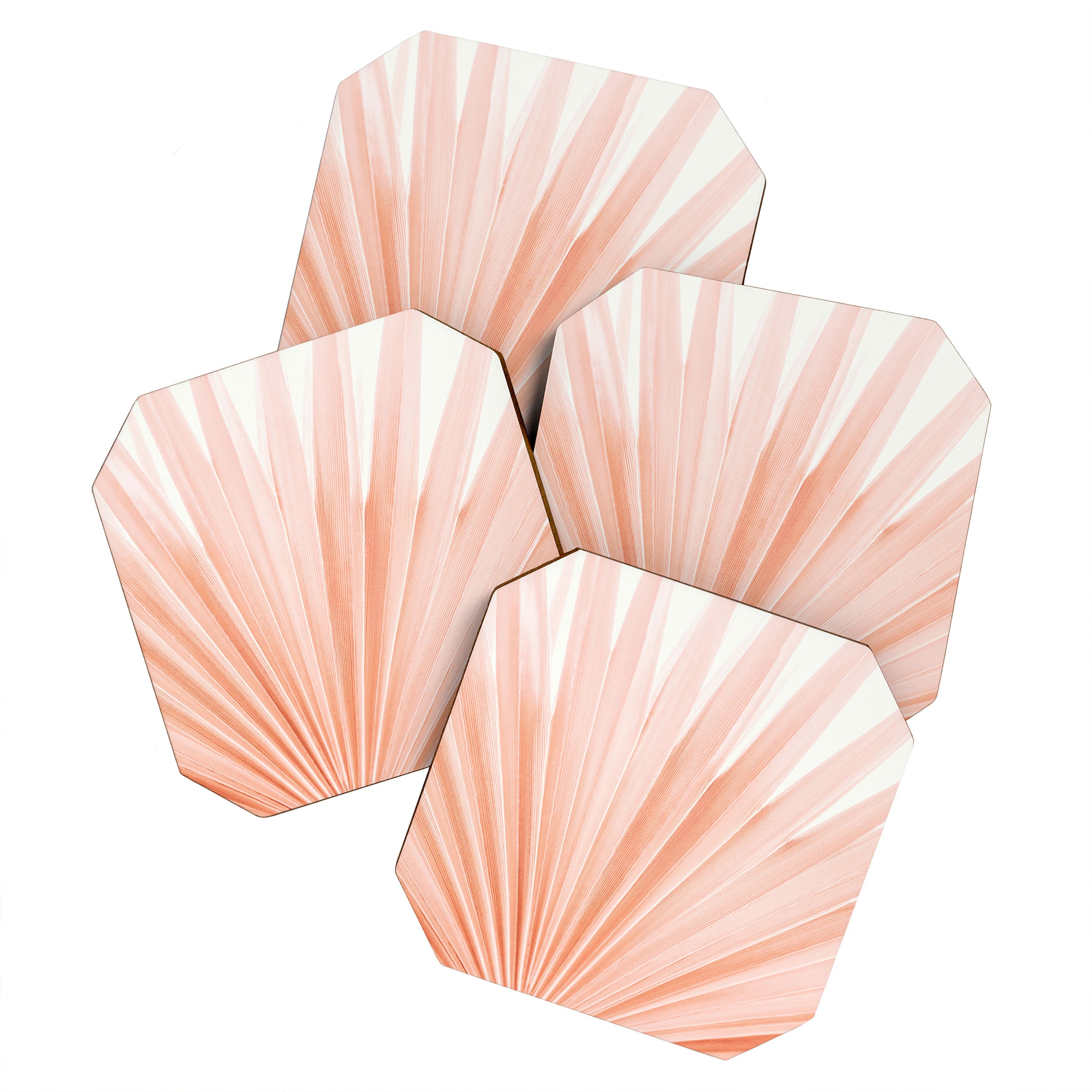Blush Pink Fan Palm Coaster Gallery Image 1