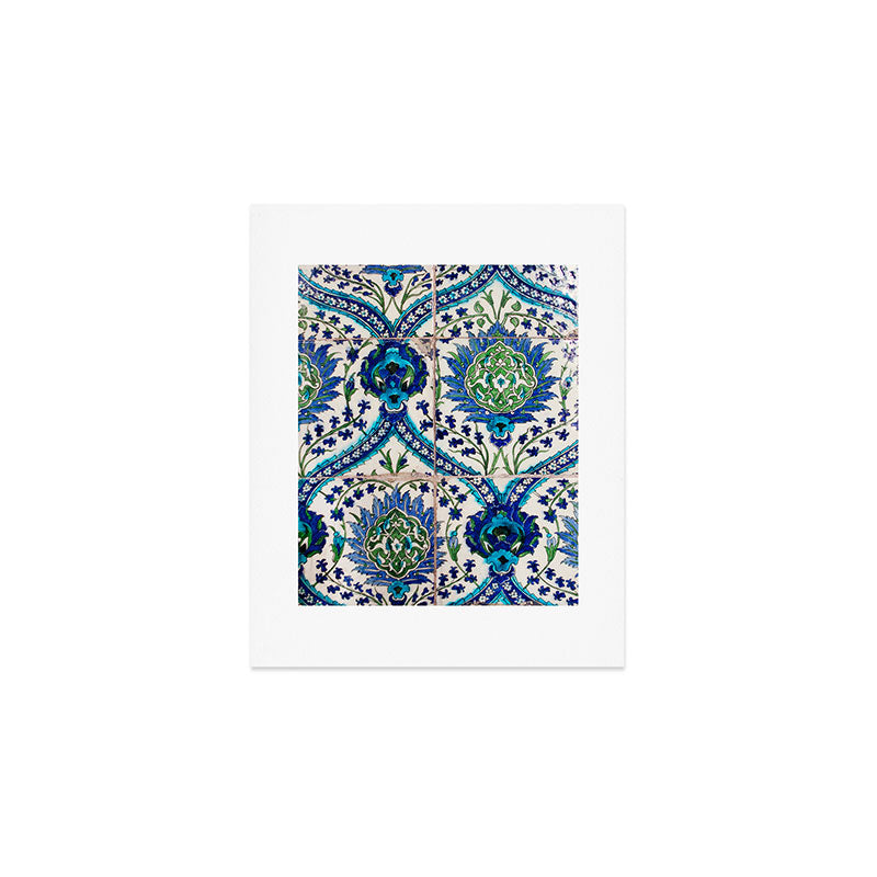 Boho Moroccan Tile Pattern Art Print Gallery Image 1