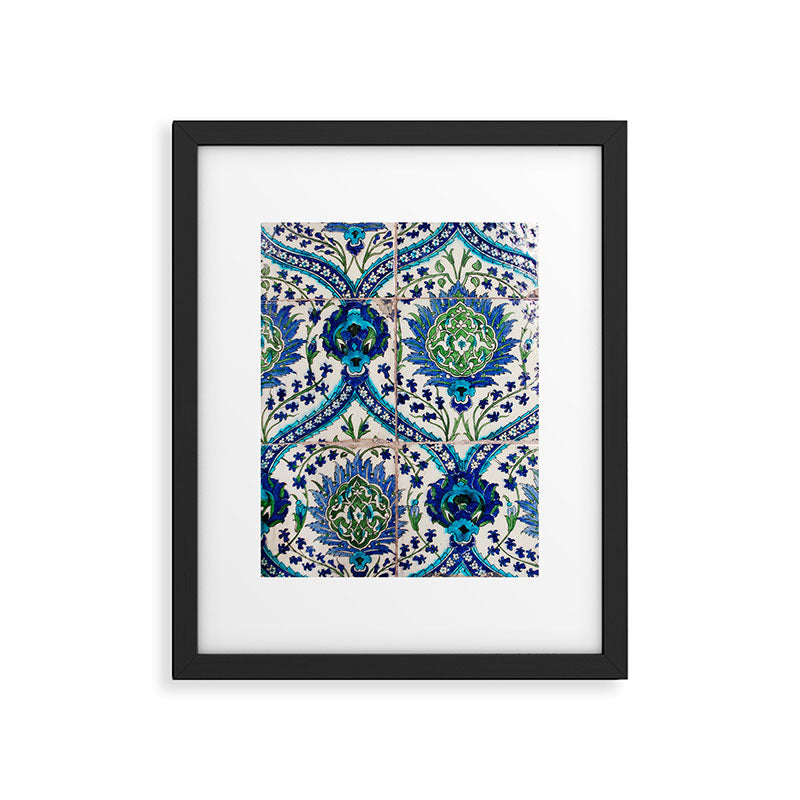 Boho Moroccan Tile Pattern Framed Art Print Gallery Image 4
