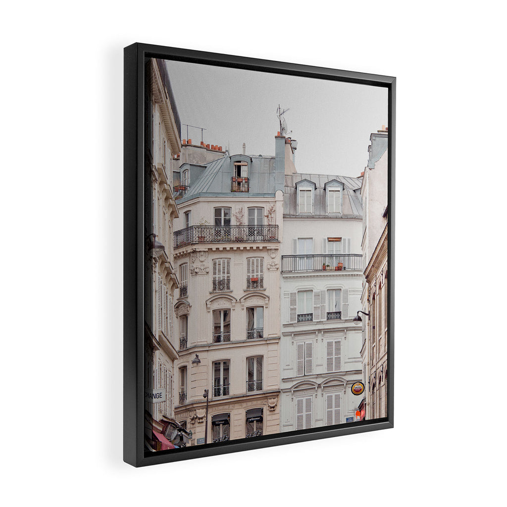 Bonjour Montmartre - Paris Architecture, Travel Photography Framed Canvas Print Gallery Image 2
