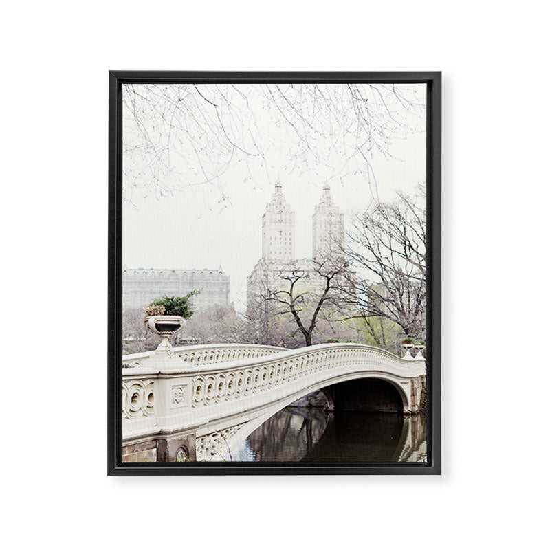 Bow Bridge in Central Park - Travel Photography, New York Framed Canvas Print Gallery Image 6