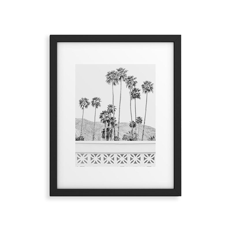 Breeze Block - Palm Springs Black and White Photography Framed Art Print Gallery Image 5