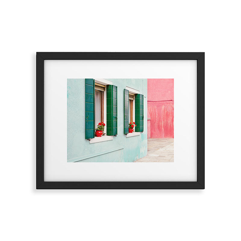 Burano Pastels - Venice Italy Framed Art Print Gallery Image 5