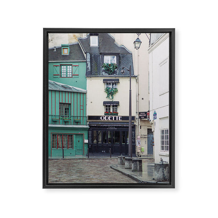 Cafe Odette - Left Bank Parisian Cafe Framed Canvas Print Gallery Image 1