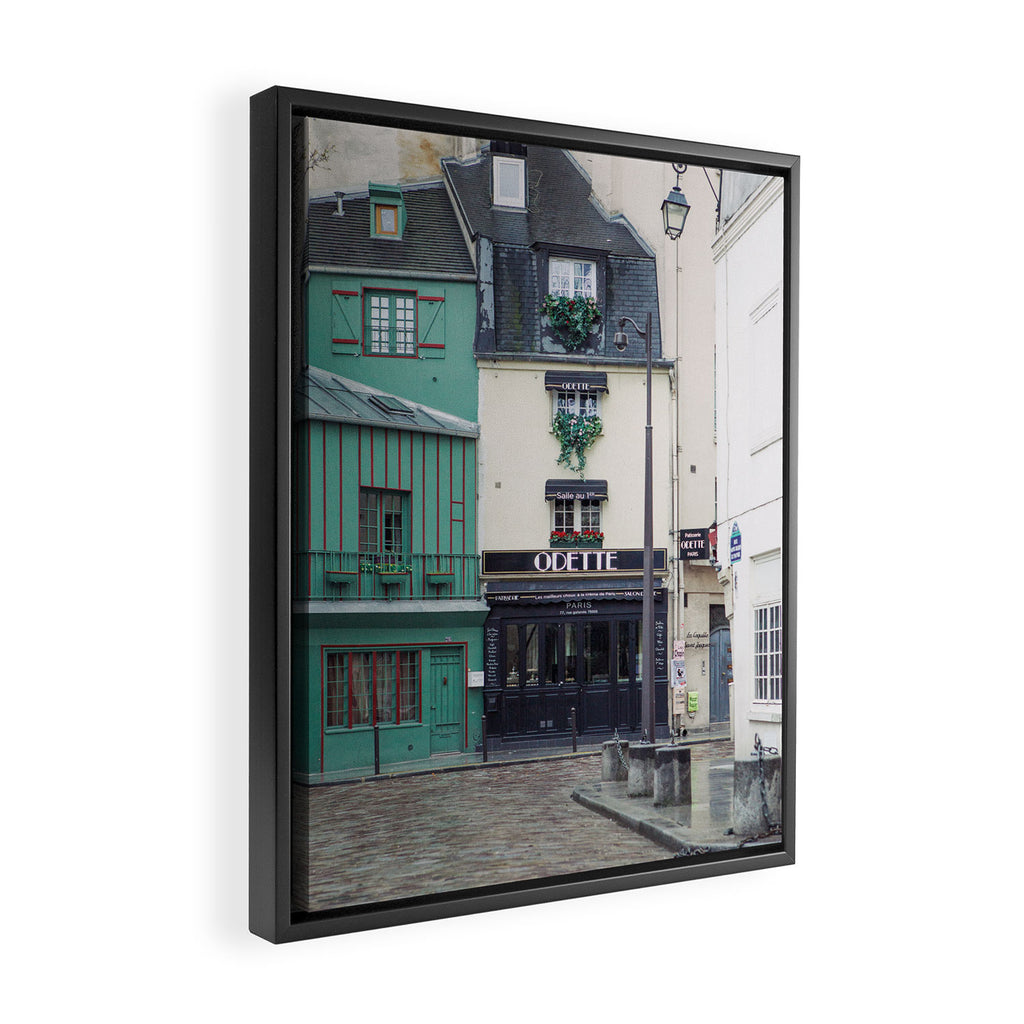 Cafe Odette - Left Bank Parisian Cafe Framed Canvas Print Gallery Image 2
