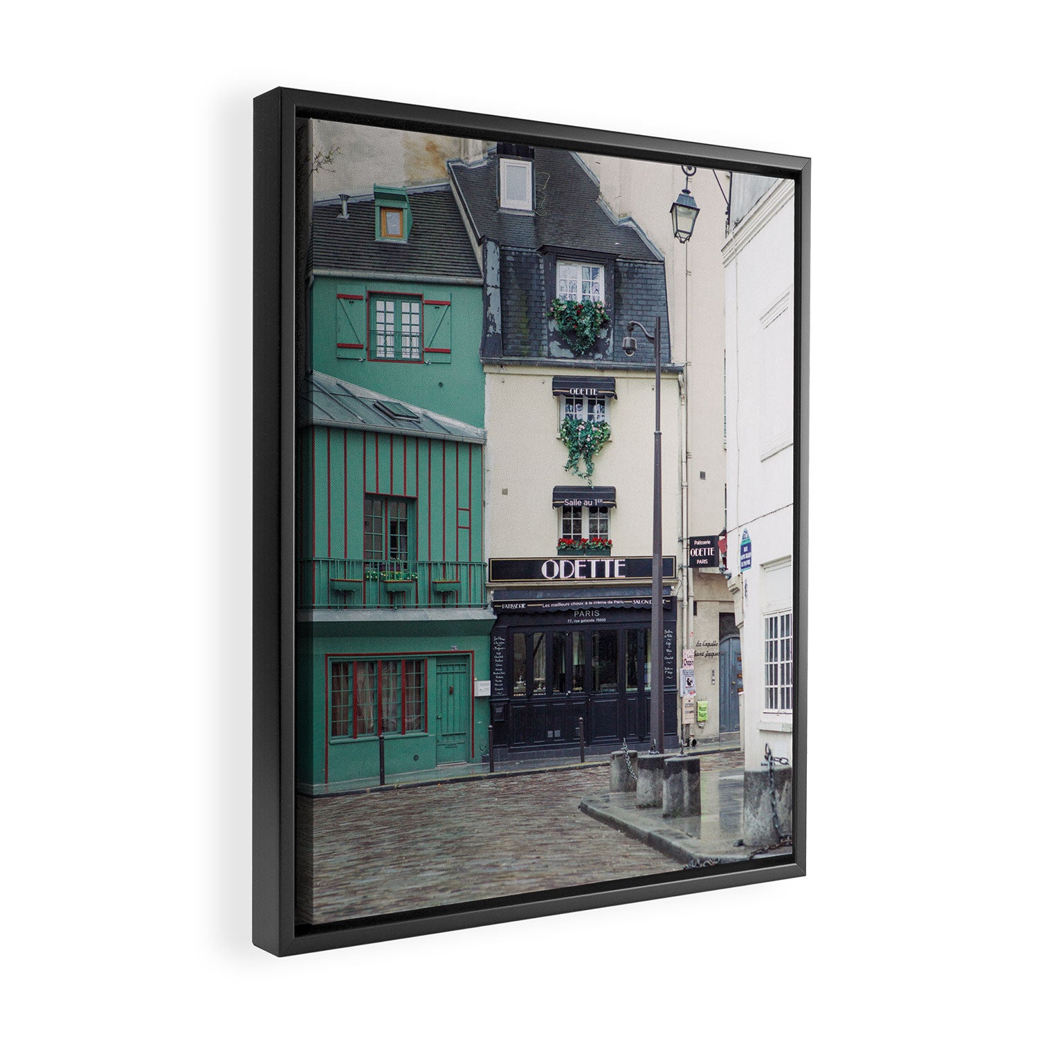 Cafe Odette - Left Bank Parisian Cafe Framed Canvas Print Gallery Image 2