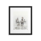 Camargue White Horses Running in Water - Nature Photography Framed Art Print Gallery Image 6