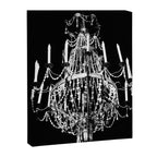 Chandelier, Black and White Canvas Print Gallery Image 8