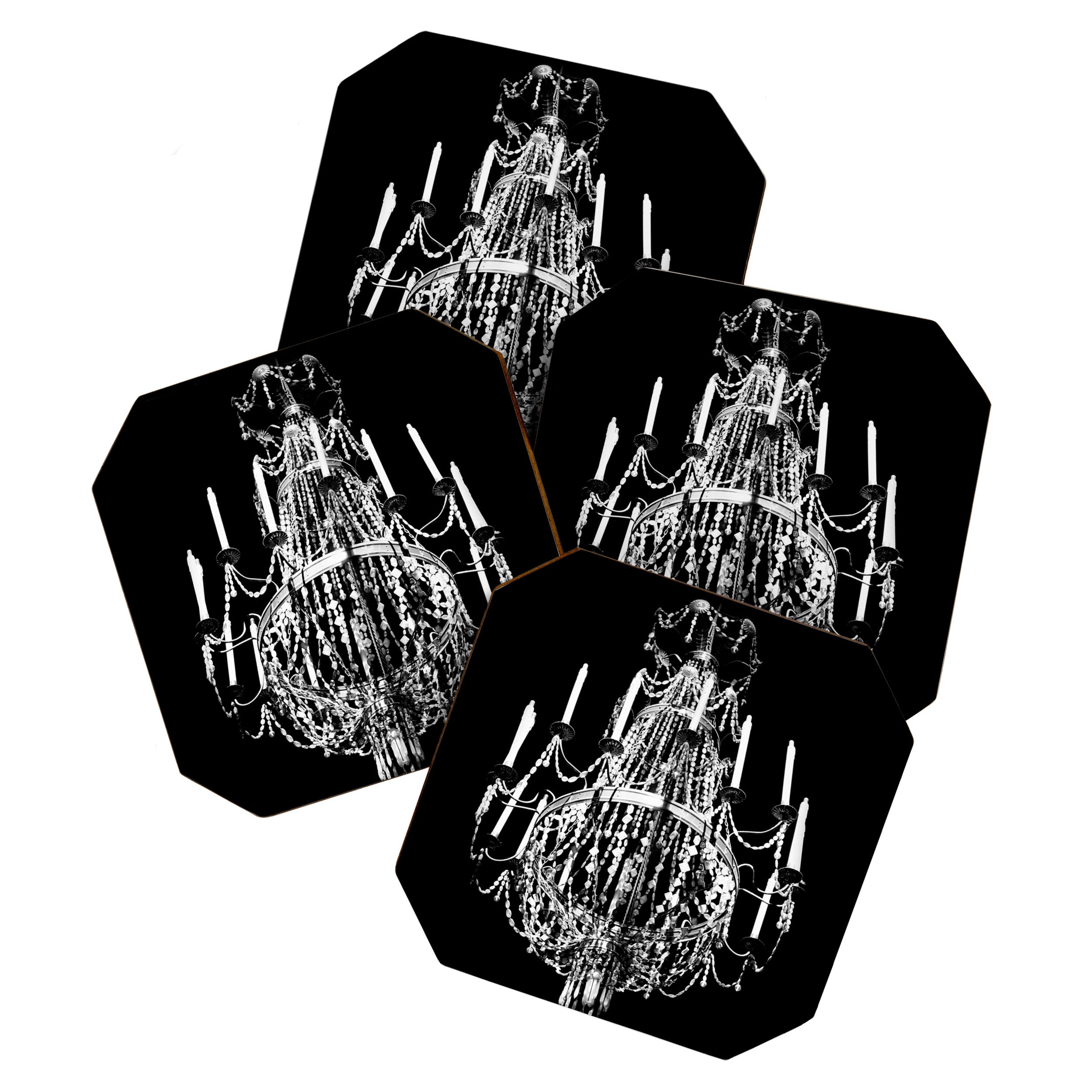 Chandelier, Black and White Coaster Gallery Image 1