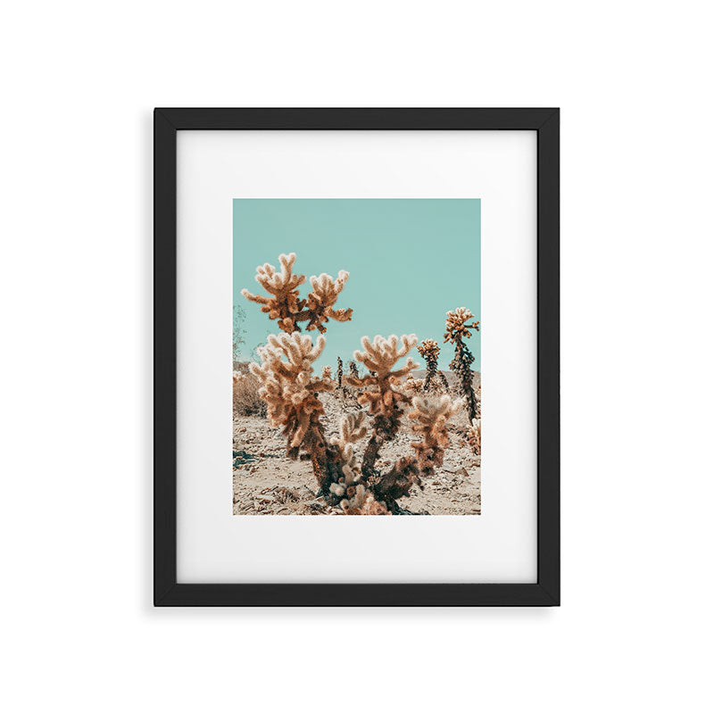 Cholla Cactus - Joshua Tree Desert Landscape, Nature Photography Framed Art Print Gallery Image 5
