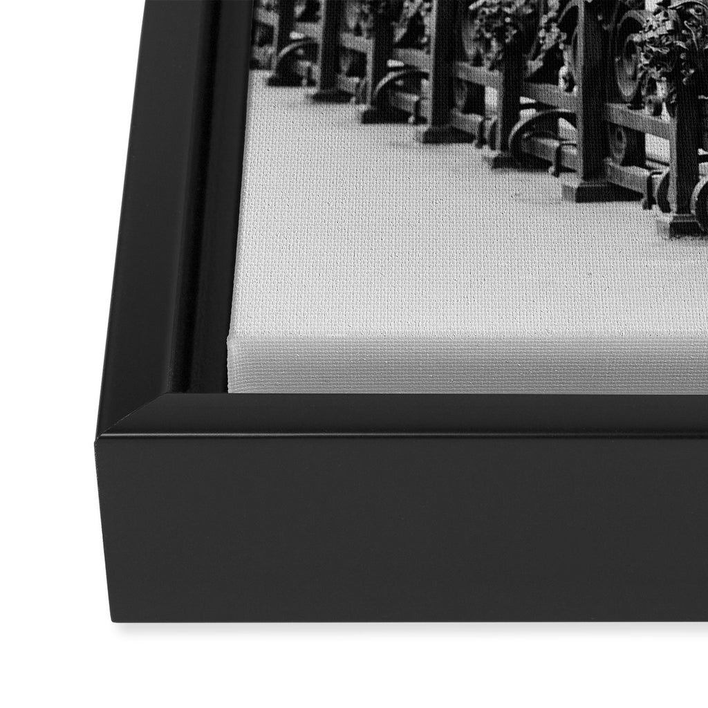 Classic Paris - Black and White Travel Photography Framed Canvas Print Gallery Image 3