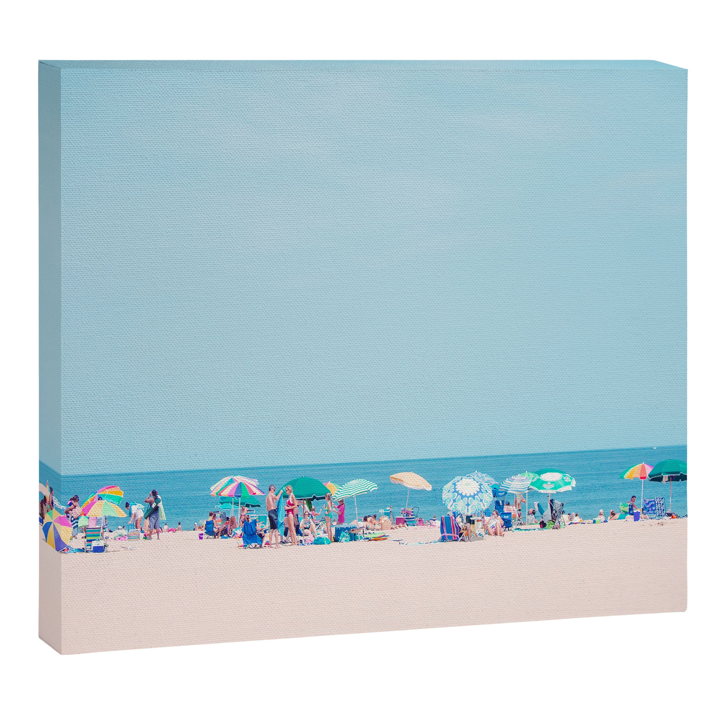 Colorful Umbrellas on the Beach Canvas Print Gallery Image 6