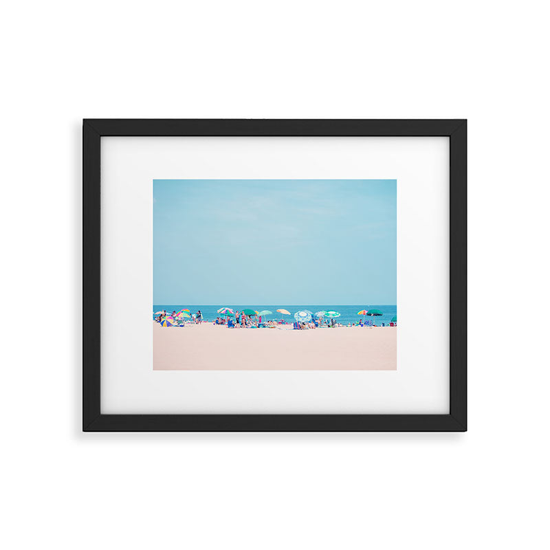 Colorful Umbrellas on the Beach Framed Art Print Gallery Image 5