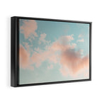 Cotton Candy Clouds - Nature Photography Art Print, Pastel Framed Canvas Print Gallery Image 2