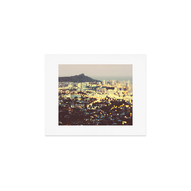 Diamond Head Sunset - Honolulu Hawaii, Abstract Travel Photography Art Print Gallery Image 1