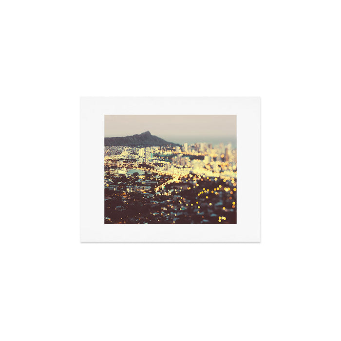 Diamond Head Sunset - Honolulu Hawaii, Abstract Travel Photography Art Print Gallery Image 1