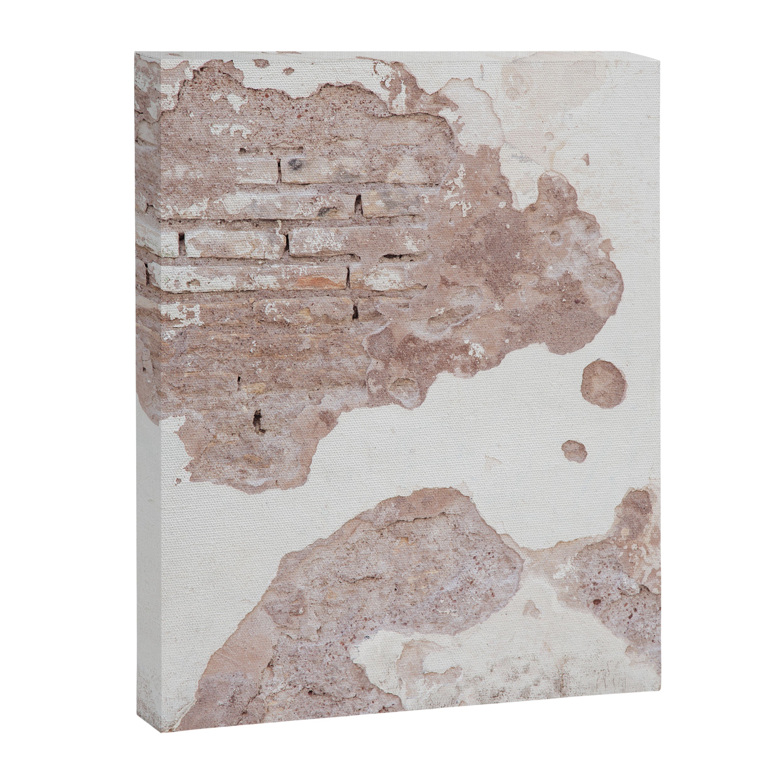 Exposed Brick Under Concrete Wall Canvas Print Gallery Image 8