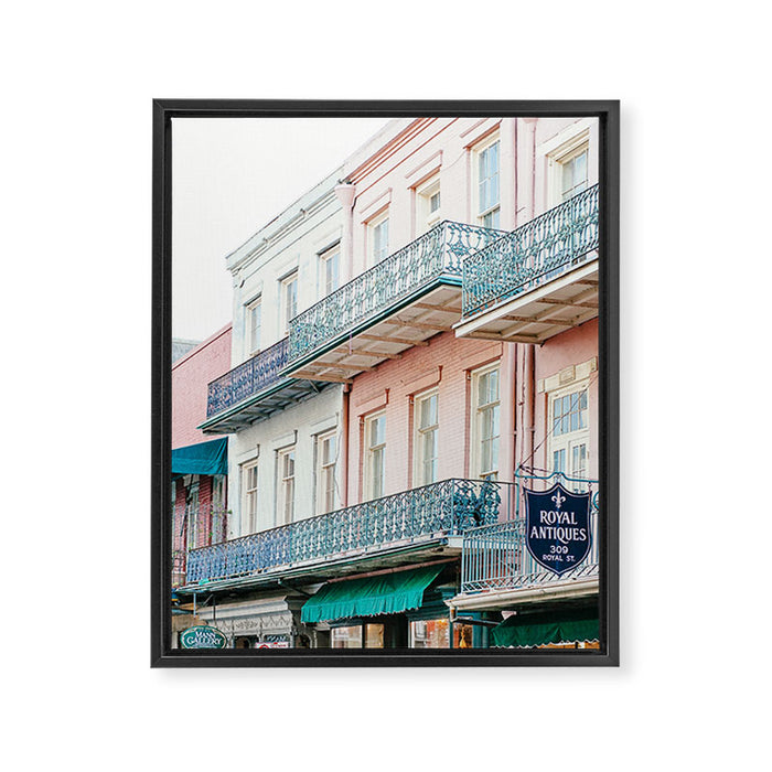 French Quarter, New Orleans Travel Photography Framed Canvas Print Gallery Image 1