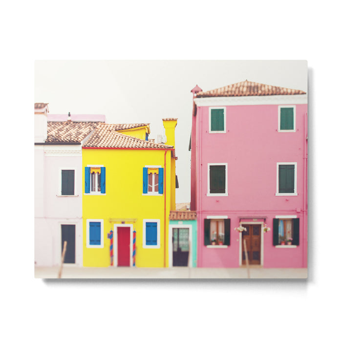 Get Happy - Burano Italy Travel Photography Metal Print Gallery Image 1