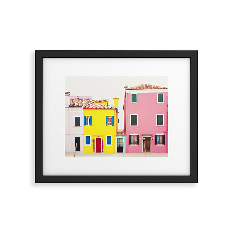 Get Happy - Burano Italy Travel Photography Framed Art Print Gallery Image 5
