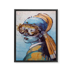 Girl With Scuba Mask Framed Canvas Print Gallery Image 6