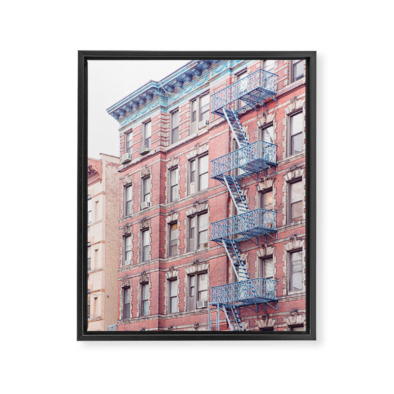 Greenwich Village Balconies - New York Architecture Photography Framed Canvas Print Gallery Image 6