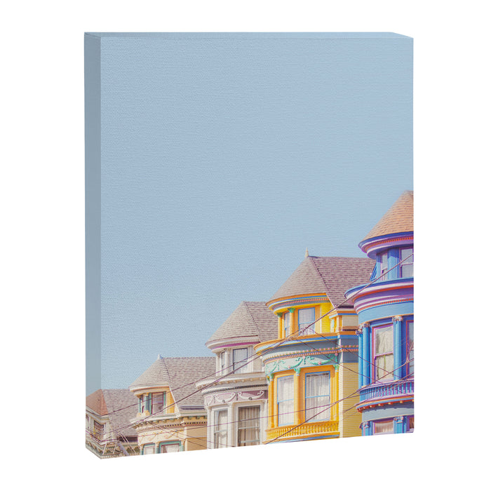 Haight Ashbury Victorian Houses - San Francisco Photography Canvas Print Gallery Image 1