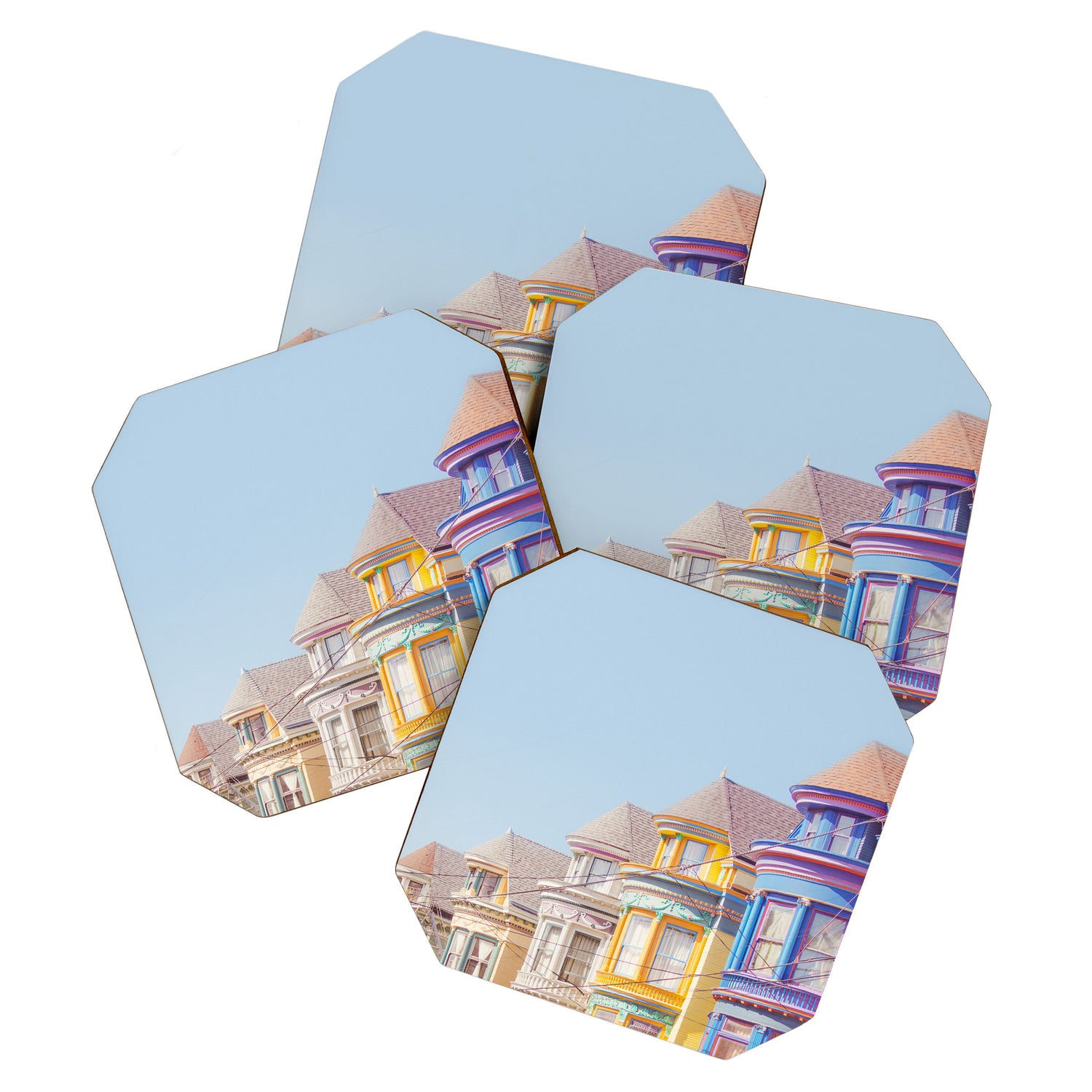 Haight Ashbury Victorian Houses - San Francisco Photography Coaster Gallery Image 1