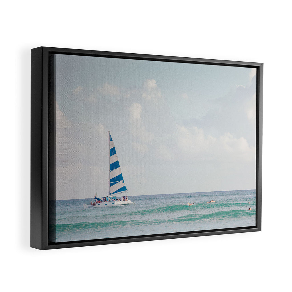 Happy Sailing - Ocean Photography Framed Canvas Print Gallery Image 2