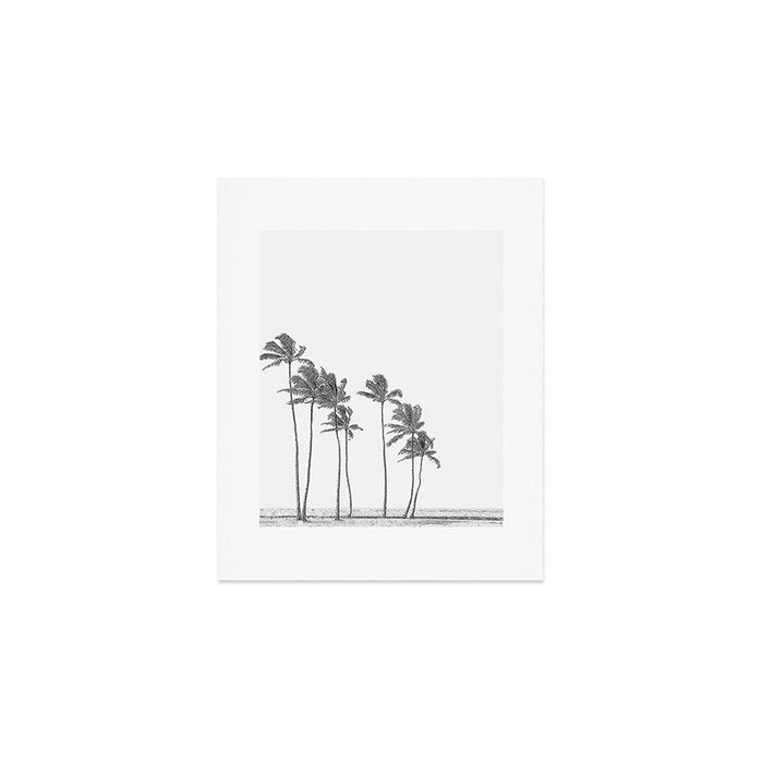 Hawaii Palm Trees - Black and White Photography Art Print Gallery Image 1