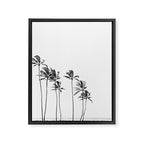 Hawaii Palm Trees - Black and White Photography Framed Canvas Print Gallery Image 6