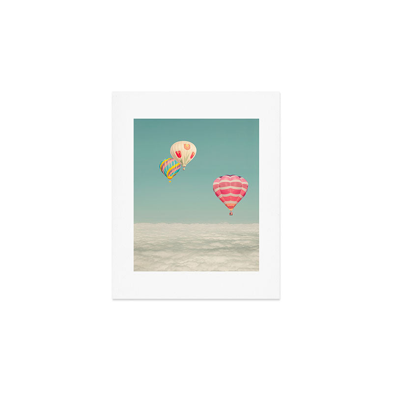 Hot Air Balloons Over Clouds Art Print Gallery Image 1