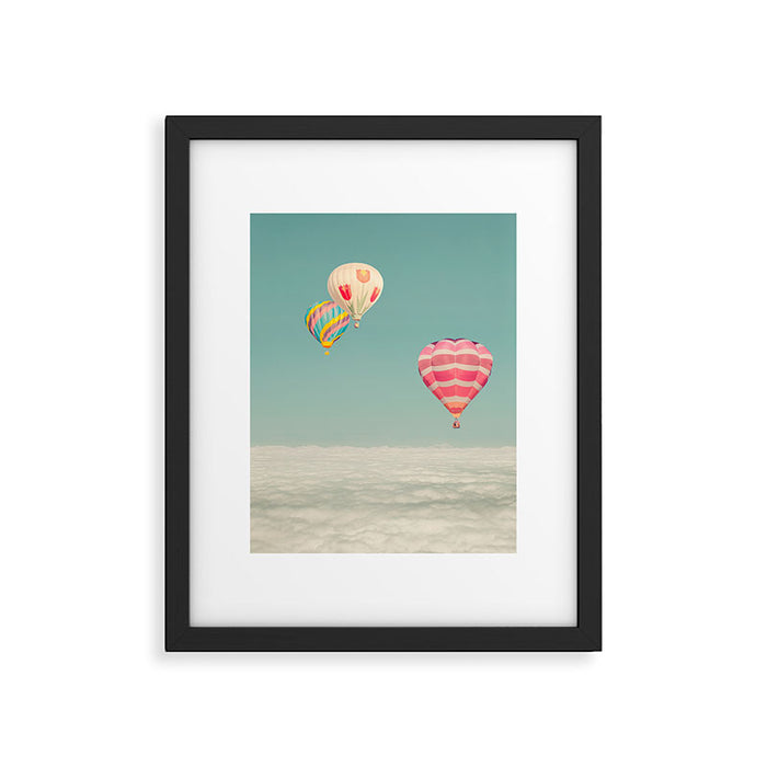 Hot Air Balloons Over Clouds Framed Art Print Gallery Image 1