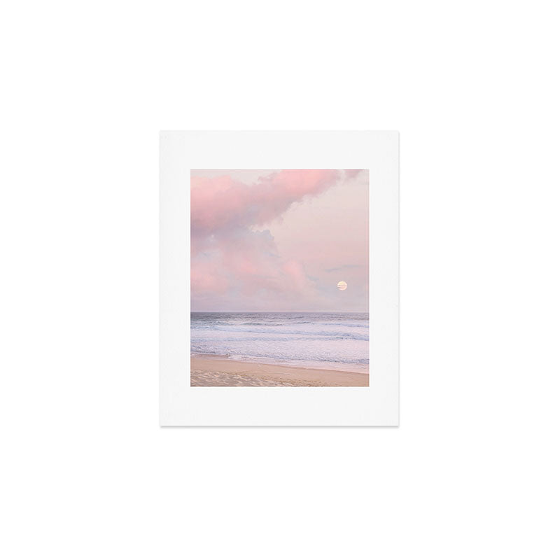 Huntington Beach Pink Sunset - California Ocean Landscape Photography Art Print Gallery Image 1