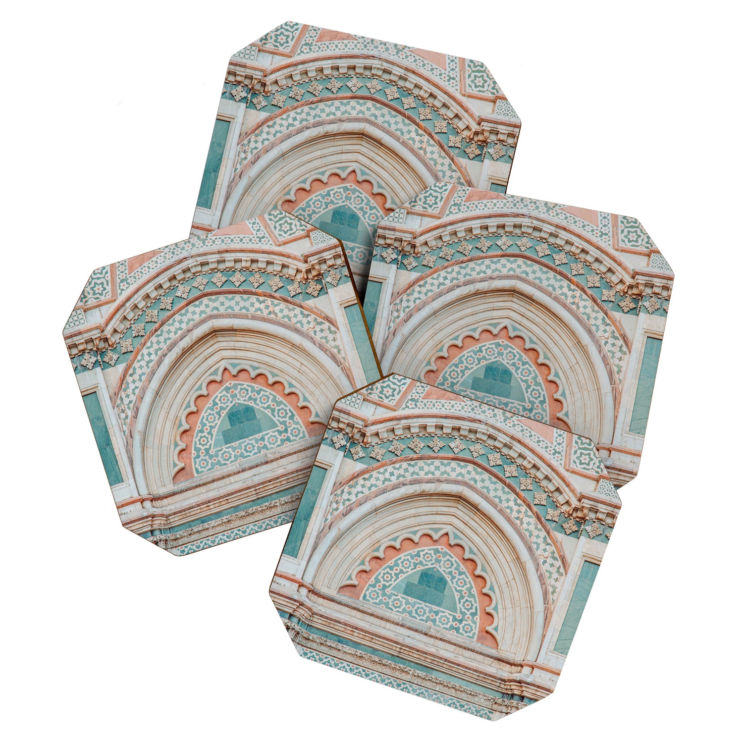 Il Duomo Marble Pattern 2 - Florence Italy Architecture, Travel Photography Coaster Gallery Image 1