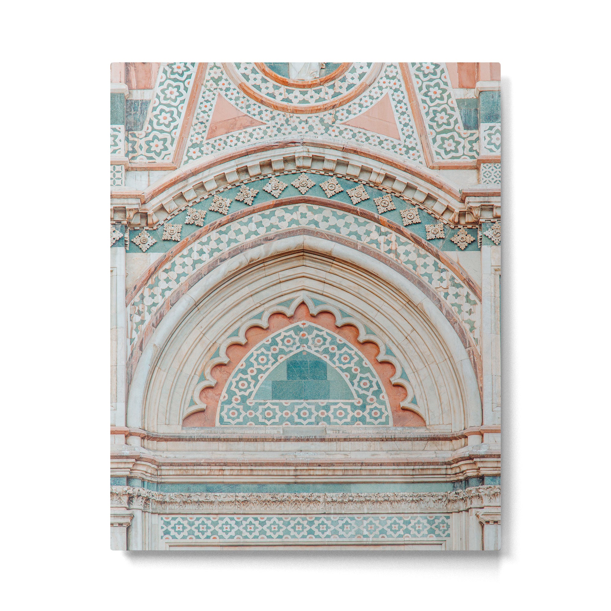 Il Duomo Marble Pattern 2 - Florence Italy Architecture, Travel Photography Metal Print Gallery Image 4