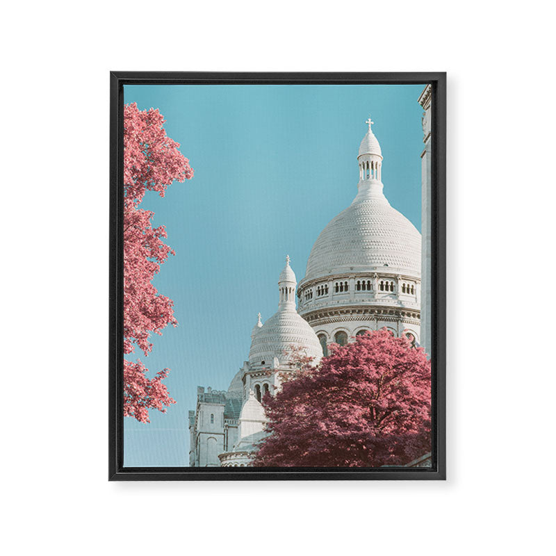 Infra Paris - Sacre Coeur Basilica, Travel Photography Framed Canvas Print Gallery Image 6