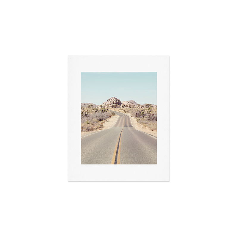 Joshua Tree Desert Road Art Print Gallery Image 1