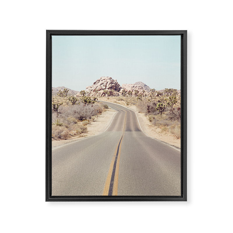 Joshua Tree Desert Road Framed Canvas Print Gallery Image 6