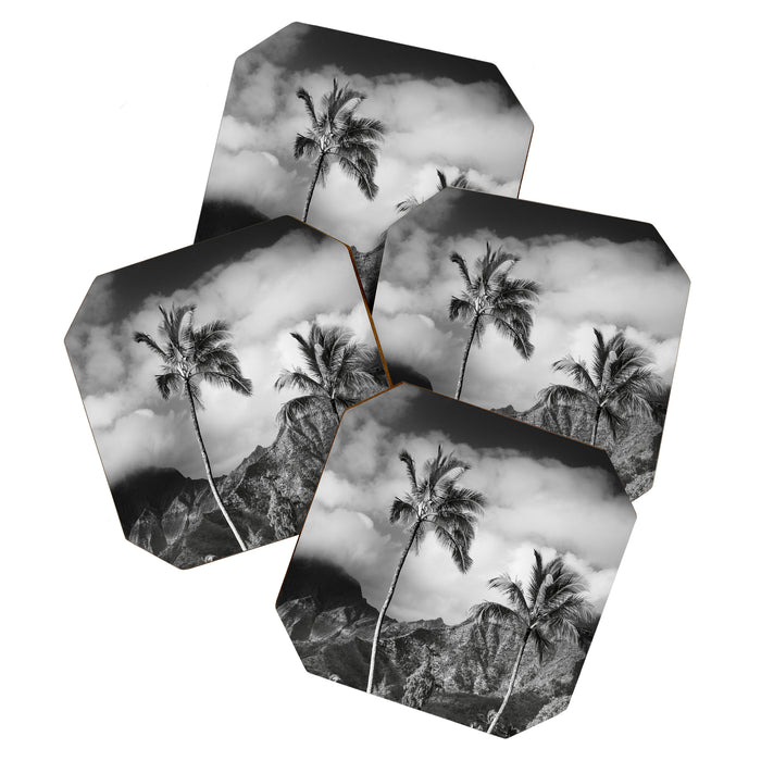 Kauai, Hawaii - Black and White Landscape Photography Coaster Gallery Image 1