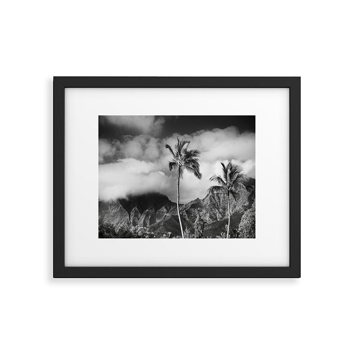Kauai, Hawaii - Black and White Landscape Photography Framed Art Print Gallery Image 1