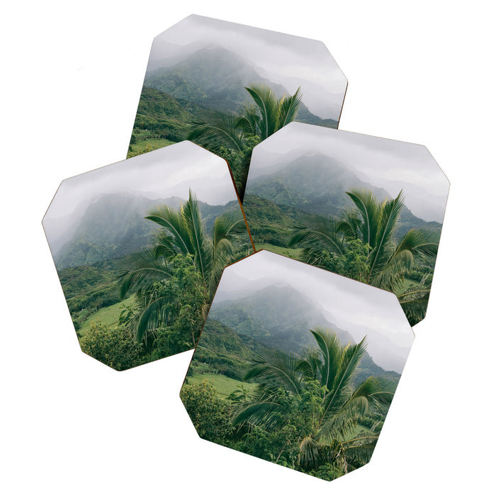 Kauai Hawaii View | Hanalei Valley Landscape Art Print | Nature Travel Photography Coaster Gallery Image 1