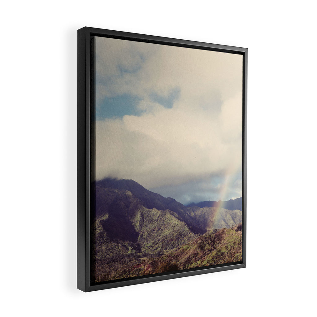 Kauai Rainbow - Hawaii Nature, Landscape Photography Framed Canvas Print Gallery Image 2