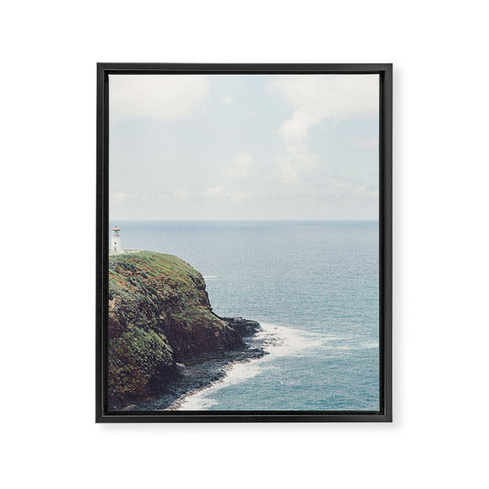 Kilauea Lighthouse - Hawaii Ocean Landscape Photography Framed Canvas Print Gallery Image 1