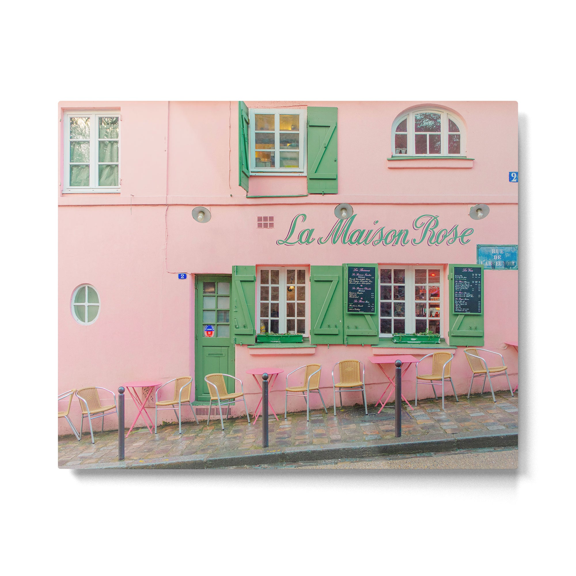 La Maison Rose Cafe in Paris Metal Print Gallery Image 4