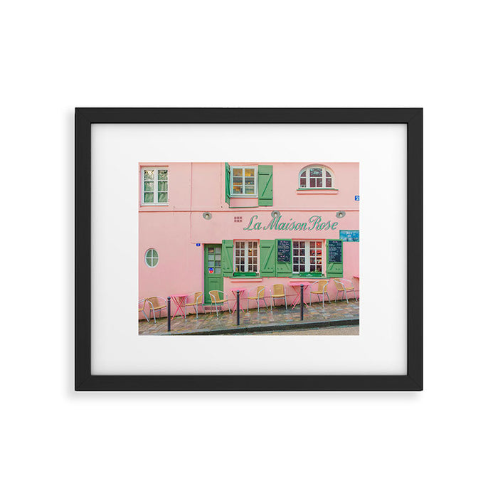 La Maison Rose Cafe in Paris Framed Art Print Gallery Image 1