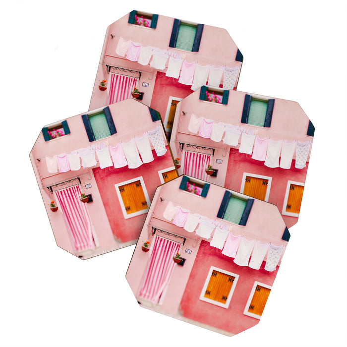 Laundry Day in Burano Italy Coaster Gallery Image 1