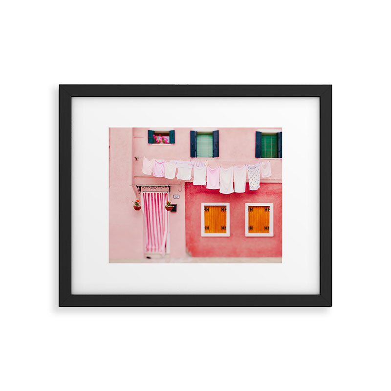 Laundry Day in Burano Italy Framed Art Print Gallery Image 4