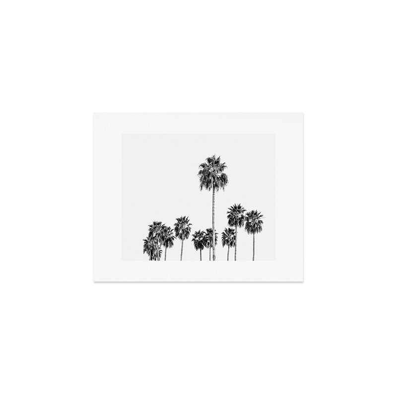Los Angeles Palm Trees - Black and White Photography Art Print Gallery Image 1
